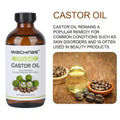 Organic cold pressed castor oil 237ml bottle with moisturising properties for skin and hair