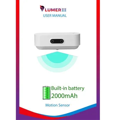 White magnetic USB rechargeable LED night light with touch controls and a curved light surface.