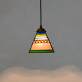 Art stained glass droplight pendant ceiling light with coloured glass shade