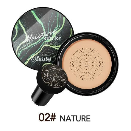 Air cushion BB cream with mushroom sponge in compact case, Ivory 01 shade