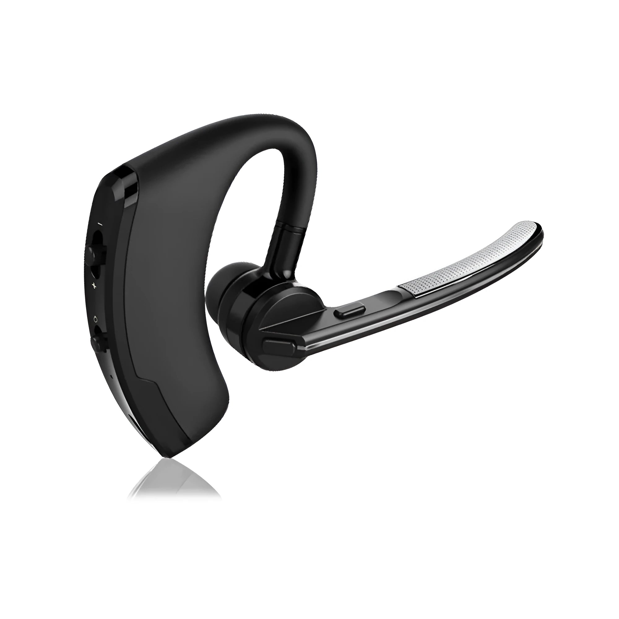 V9 Bluetooth wireless in-ear headset with microphone and soft cable for hands-free calls.