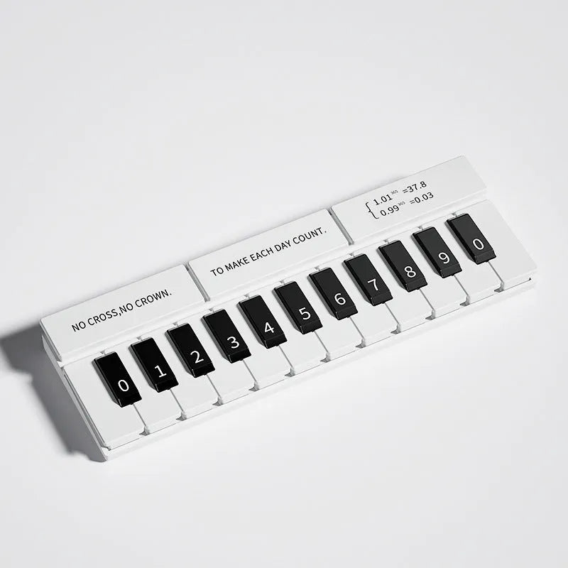 Black and white piano-shaped plastic parking sign measuring 148mm × 150mm × 48mm for temporary vehicle spaces