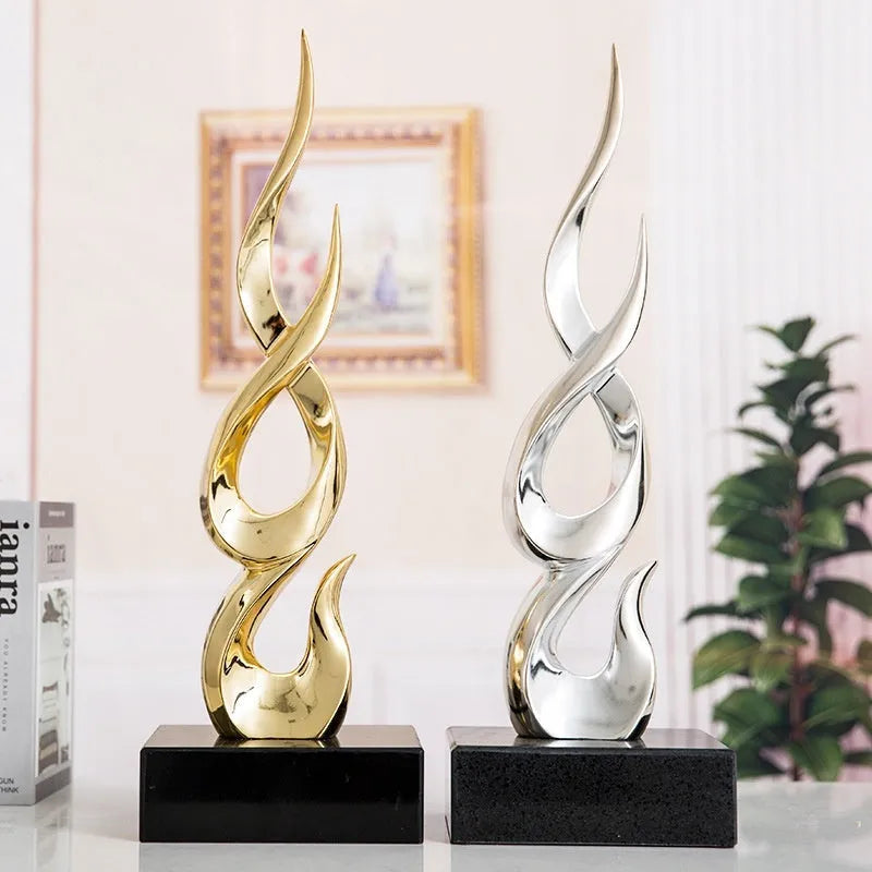 Festival high-rise decoration craft in plastic resin with modern simple style