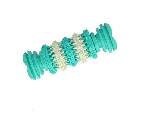 Dog molar toy set including spherical, bone, and rope shapes for teething and chewing