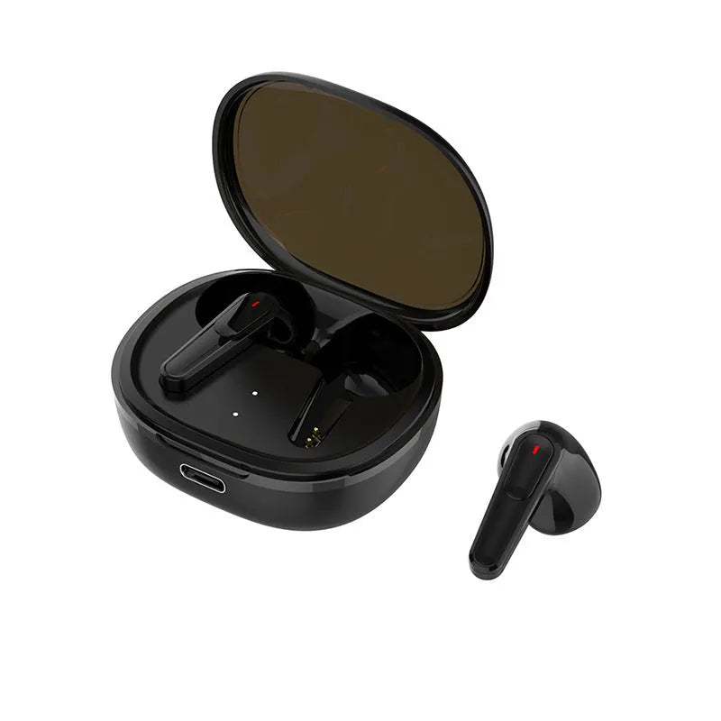 Black PRO30 wireless in-ear Bluetooth headphones with noise reduction.