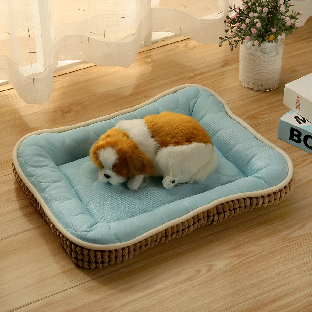 Cloth pet mat in blue or pink, spring cool corn kernel seat cushion, five sizes from 31x41cm to 61x81cm