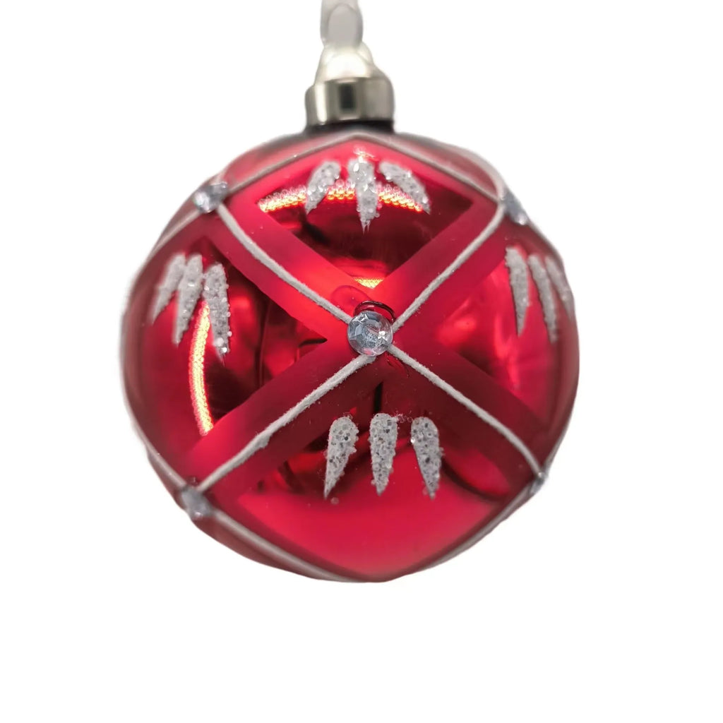 Colourful glass hanging ball pendant with coloured glaze finish in simple modern style, 1pc