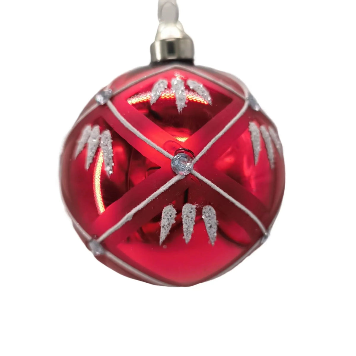 Colourful glass hanging ball pendant with coloured glaze finish in simple modern style, 1pc