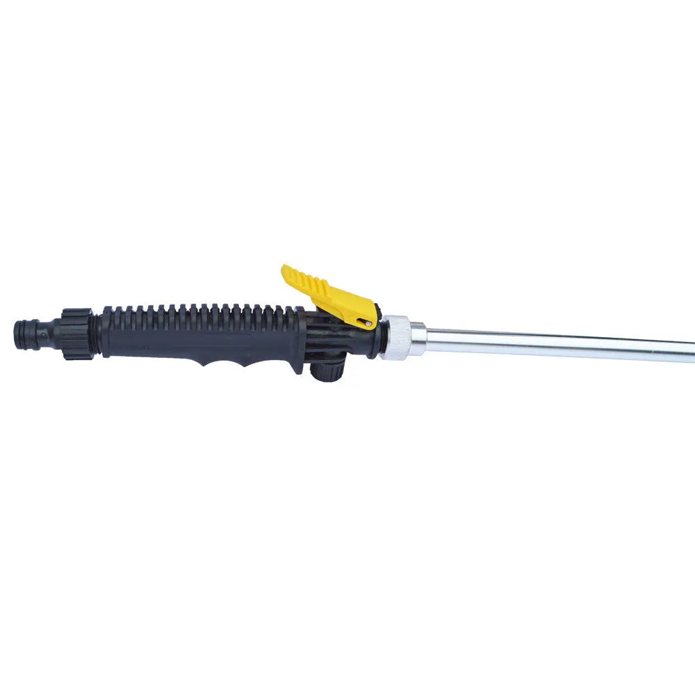Garden water gun with 18-inch metal barrel and 3/4 GHT connector for high pressure car wash