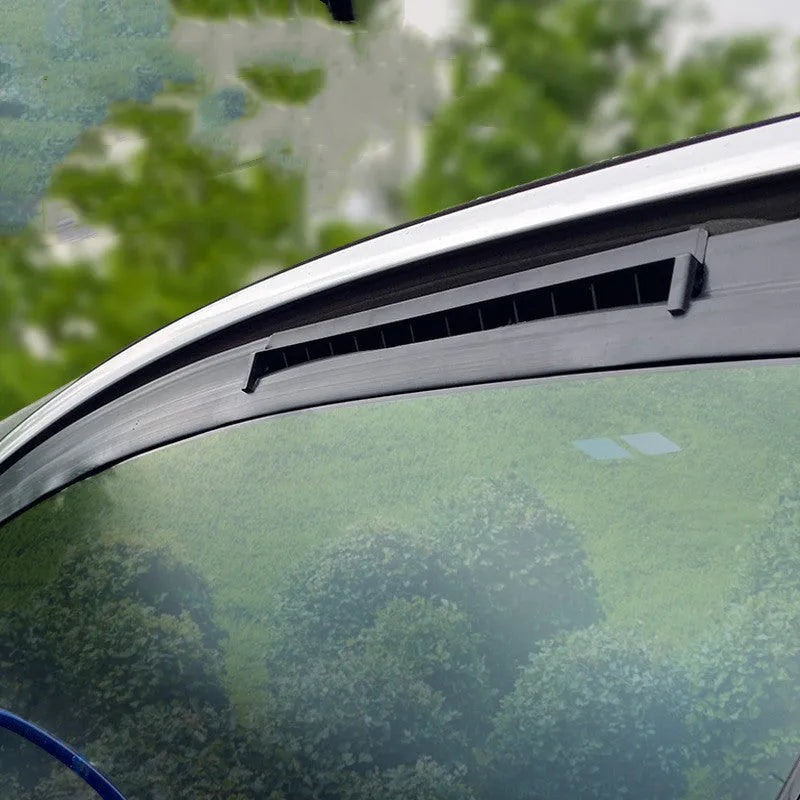 Black and white USB car ventilation fan for cabin air circulation