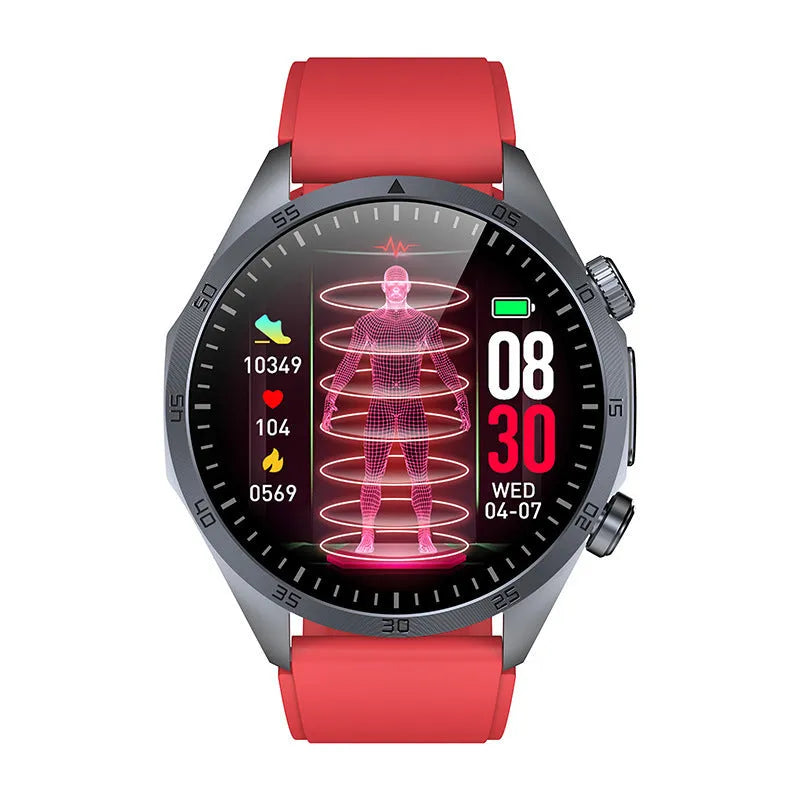 Smart watch with heart rate body temperature blood oxygen sleep monitor on TFT screen silicone wristband