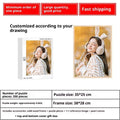 Wooden photo jigsaw puzzle with included photo frame, available in 70 to 500 piece sets