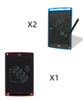 8.5 inch LCD writing board with stylus pen on a blue board