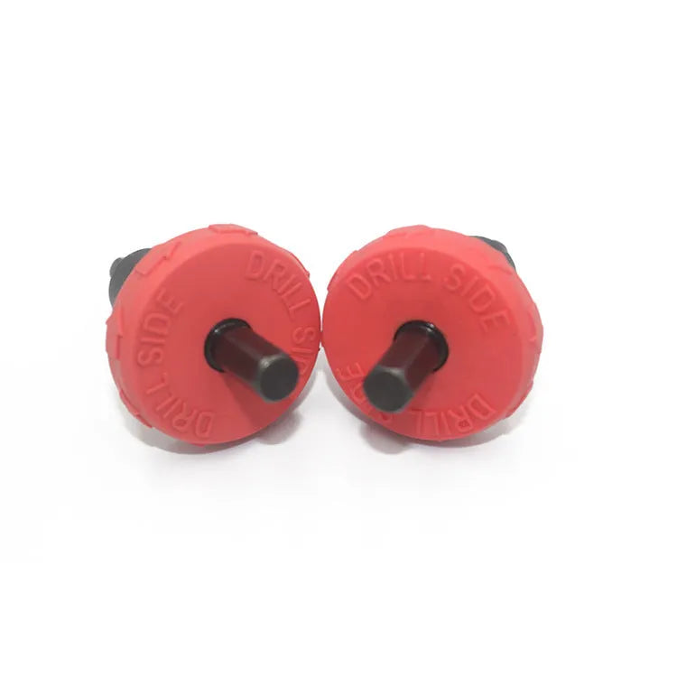 Red rubber alloy electric start motor starter adapter for power drill, dimensions 8.5 cm x 3.9 cm x 10.5 cm