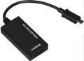 Black DisplayPort to HDMI adapter with a 12cm cable attached