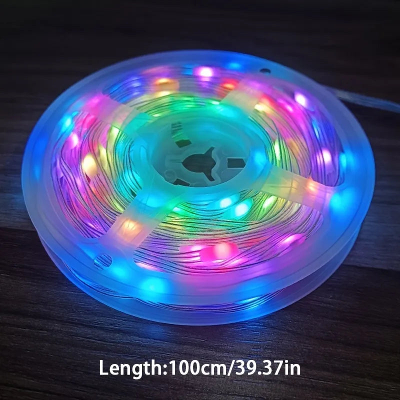10 metre LED decorative light string with 100 multi-colour bulbs for festival and party decoration