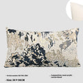 Antique blue Chinese style floral pattern cushion on a sofa