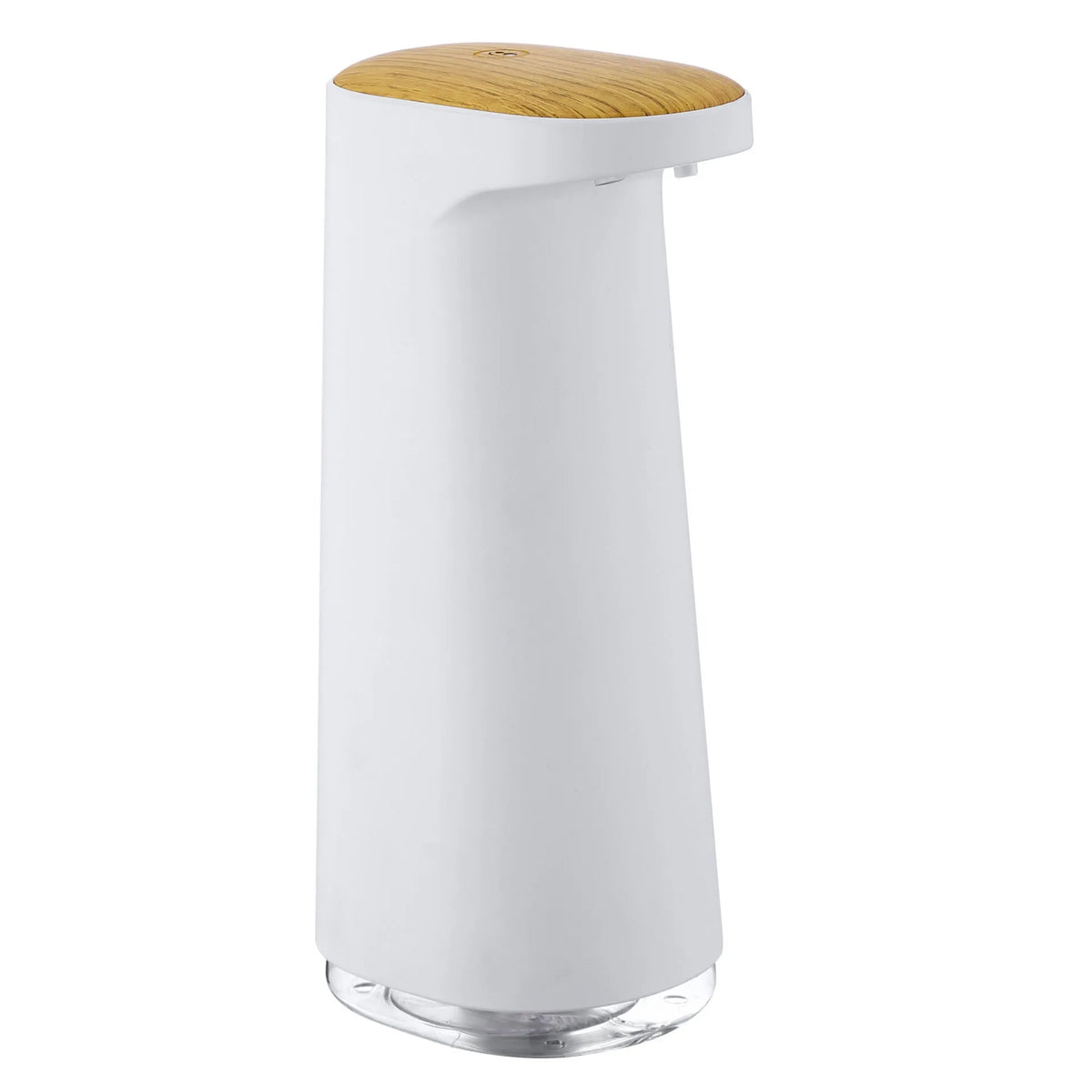 Automatic foam soap dispenser with infrared sensor in white colour on bathroom counter