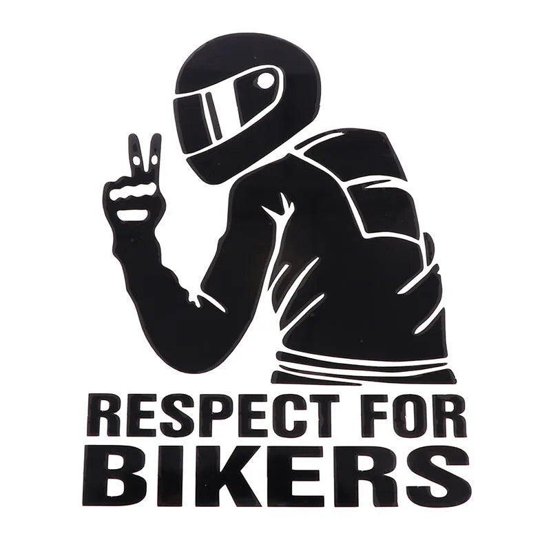 15 by 11 cm vehicle body sticker on a motorcycle fairing, showing reflective silver colour option.