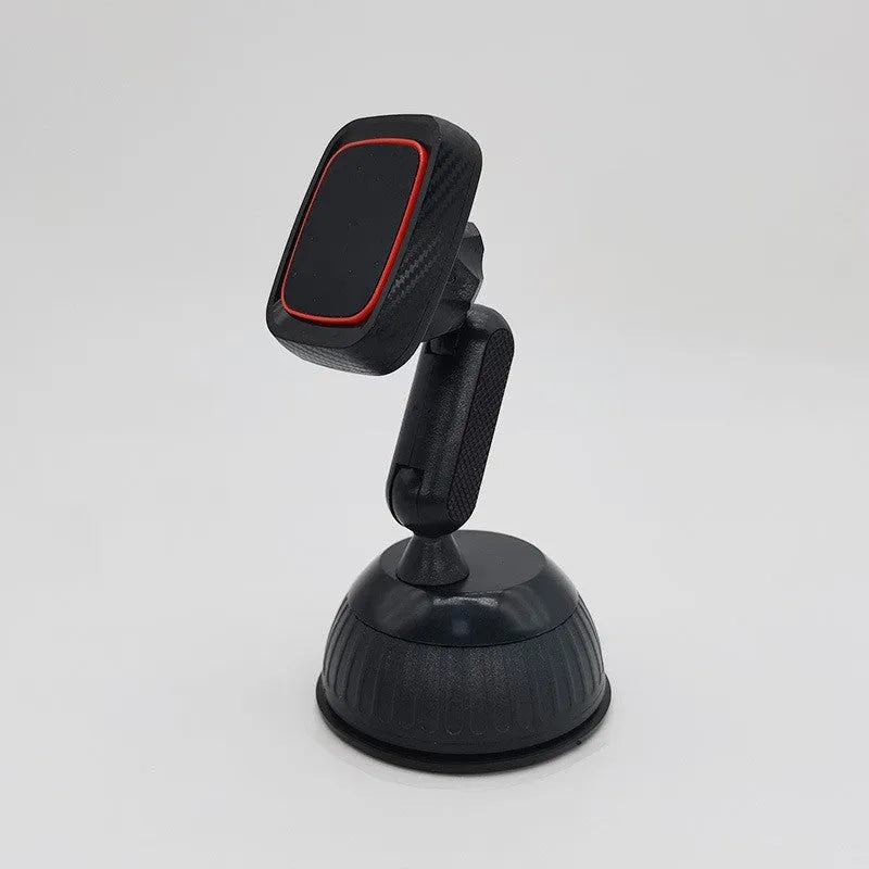 Hose black universal car air vent phone holder with long brush design mounted on vehicle dashboard