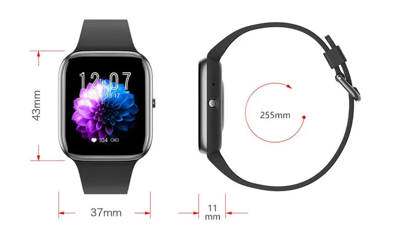 Y9Pro Smart Watch with Bluetooth calling, TFT screen, black colour, fitness tracking, IP67 waterproof