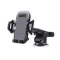 Black car phone holder for 4.0-7.0 inch smartphones with adjustable grip mechanism