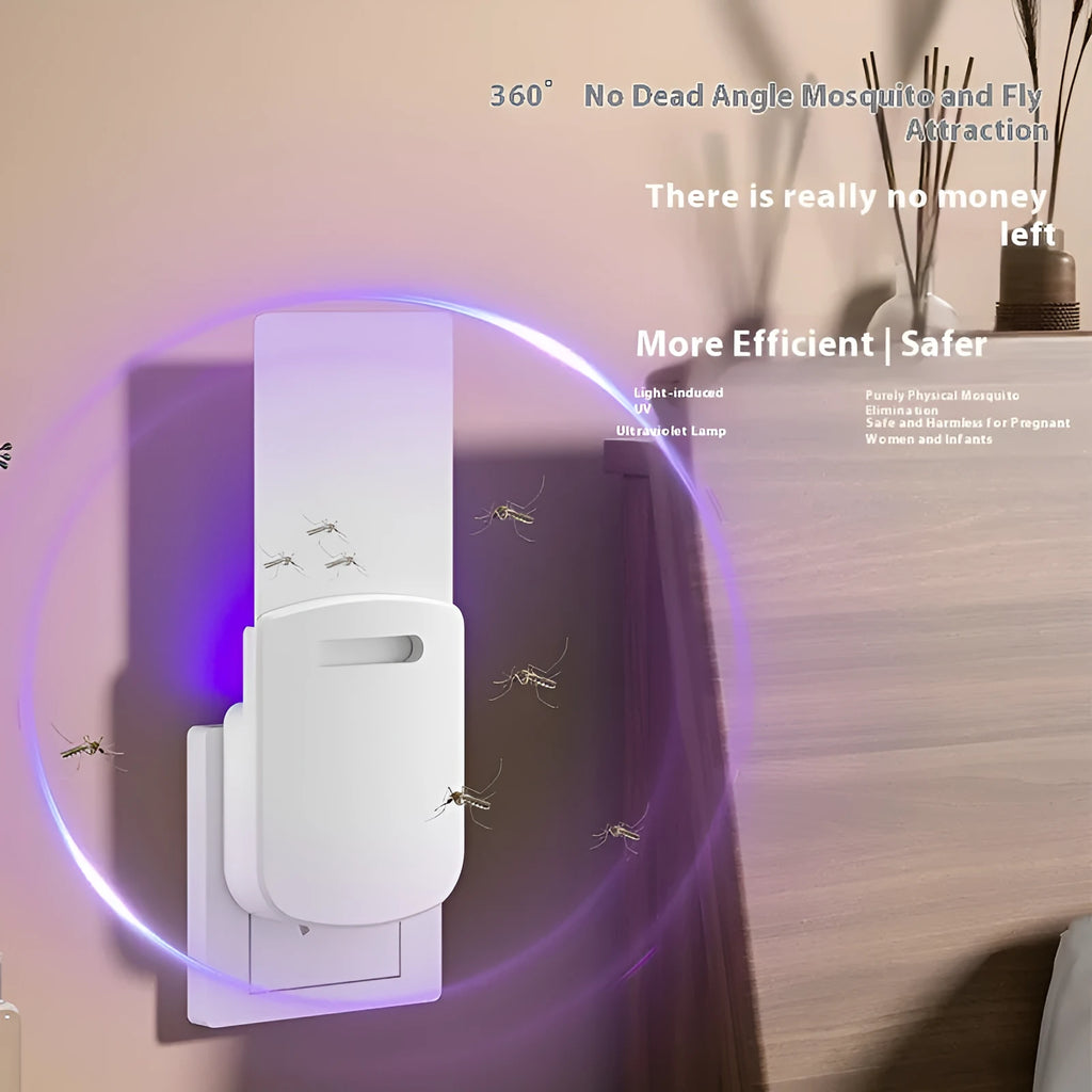 UV LED mosquito killer lamp with ABS shell, USB plug-in and five adhesive boards, 80x36x95mm