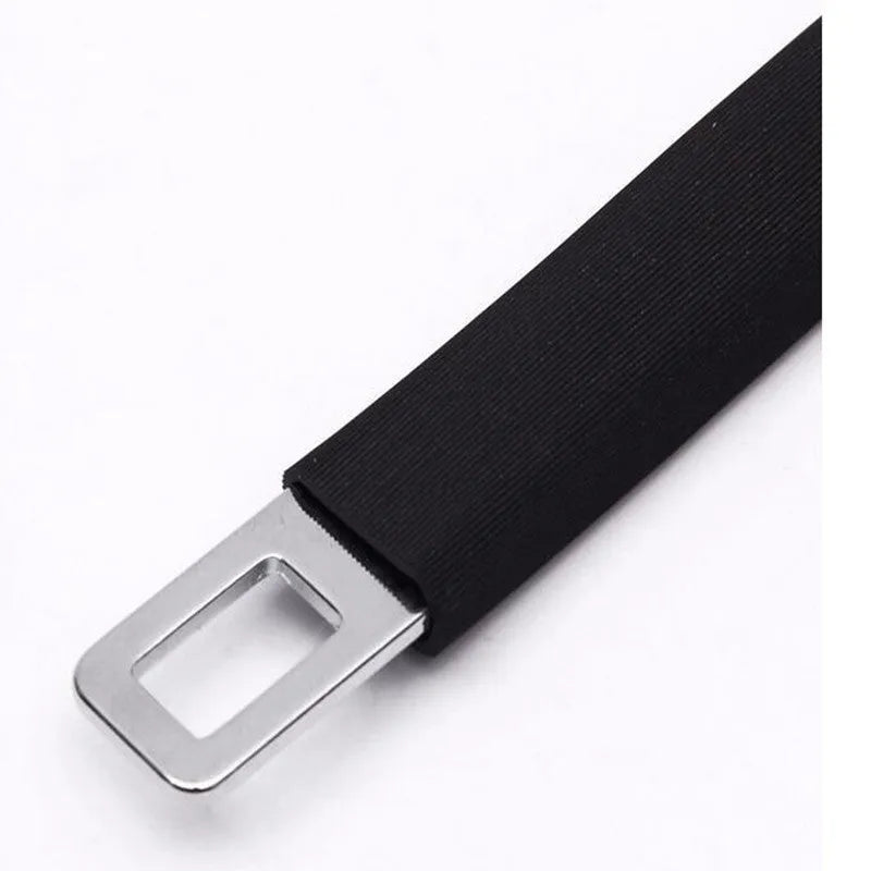 Black car seat belt extender 250mm length model 805 with steel buckle and polyester webbing