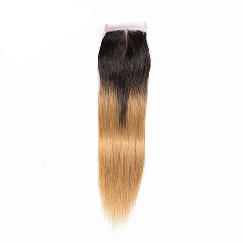4x4 straight closure lace hair block real human hair all hand-woven for ladies