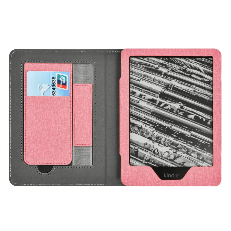 Imitation leather protective case with bracket for KPW5, available in 10 colours including pink and black