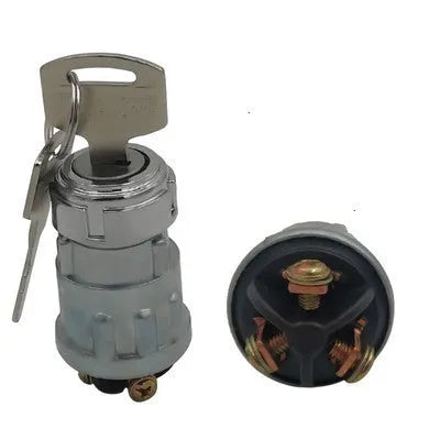 Copper vehicle ignition lock with key for trucks and forklifts