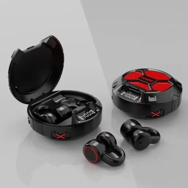 Wireless Bluetooth dual headphones in creative design, ear-mounted, bilateral stereo, Eternal Silver and Classic Black colours