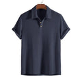 Men's casual loose short sleeve solid colour polyester t-shirt in multiple colours