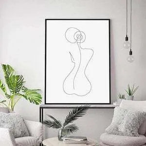 Frameless canvas wall art with spray painting finish, water-based ink, colour style A, 30x40cm size