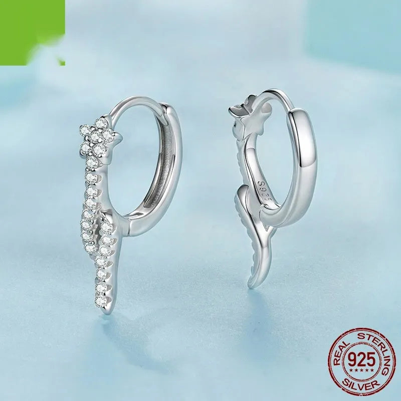 925 silver meteor star earrings for women with electroplated finish in colour SCE1960