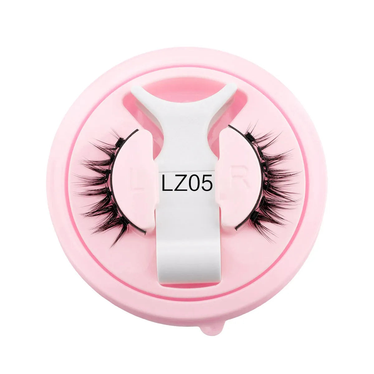 Reusable waterproof false eyelashes set with glue-free band in styles LZ03, LZ04, LZ05, LZ08, LZ14.