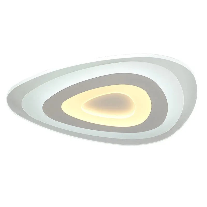Triangular LED ceiling lamp with remote control and smart home compatibility in modern simplicity style