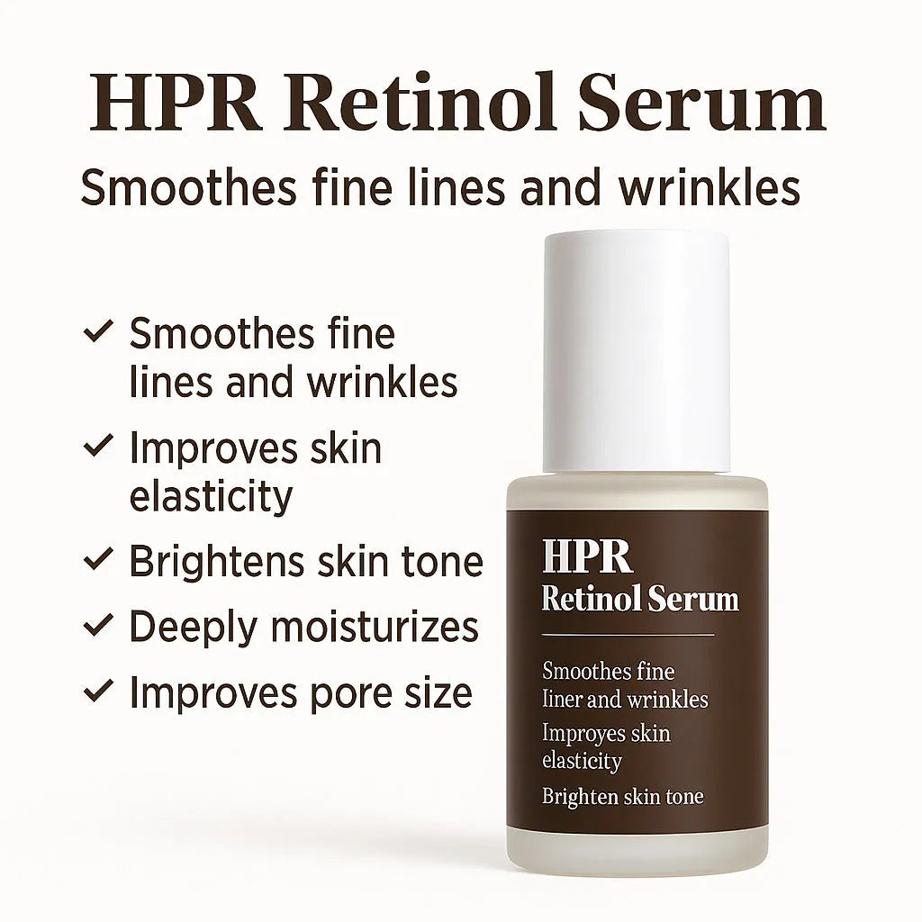 Retinol Solution 30ml anti-aging face serum bottle with FP-F066 specification label