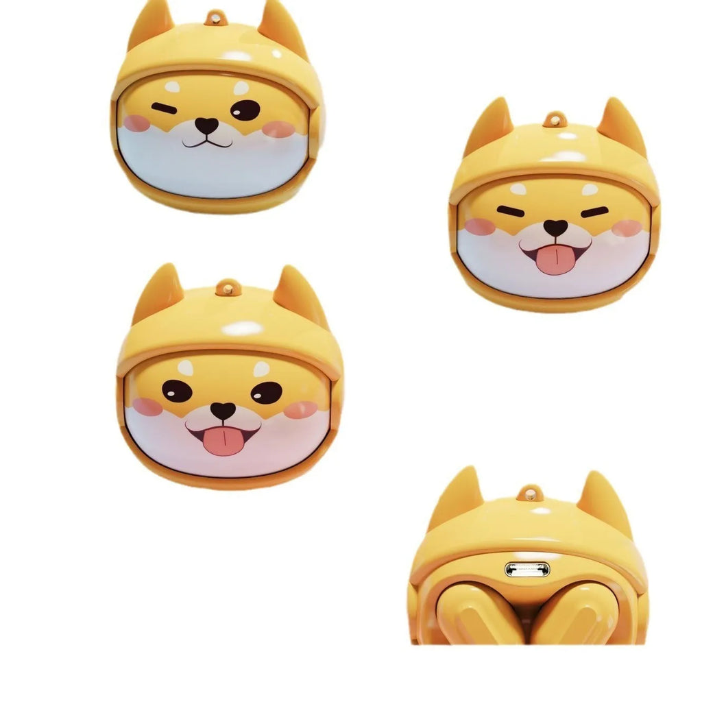 Rotating face changing in-ear Bluetooth headset with Jerry chip, PC ABS material, and four face panel options including Yellow Bear and Blue Monster