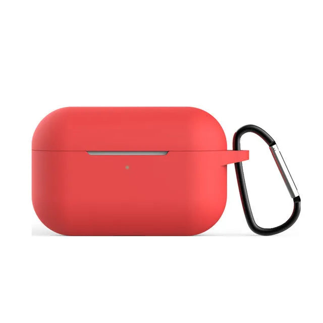 Soft silicone protective cover for AirPods Pro wireless headphones shown in multiple colour options.