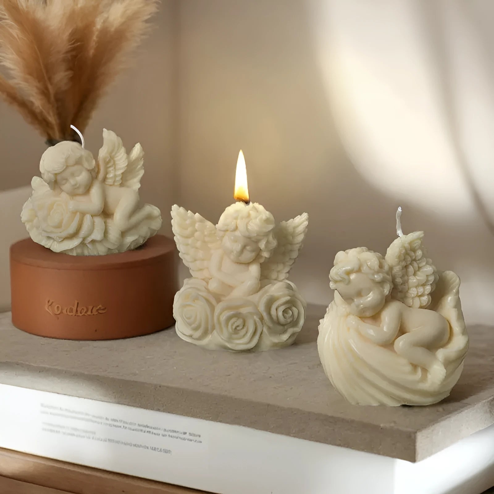 Silicone mould for candle soap making in an irregular angel shape with modern simplicity style