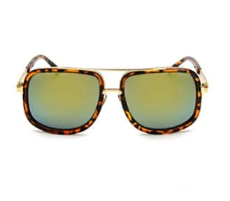 Retro vintage sunglasses with metal and plastic frame, PC lens, UV400 protection, street photography fashion style