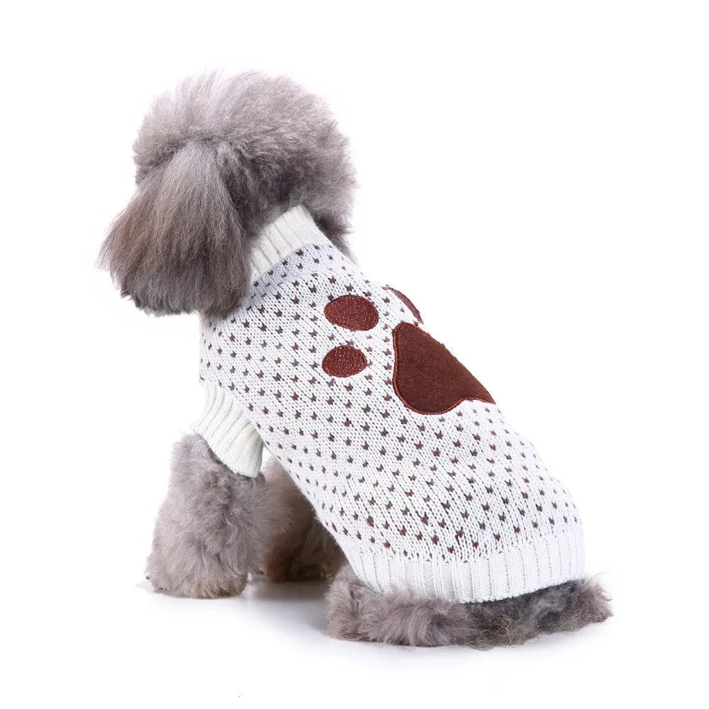 Christmas Snowflake Dog Sweater in polyester, available in sizes S to 2XL, British style, colour 85MYD