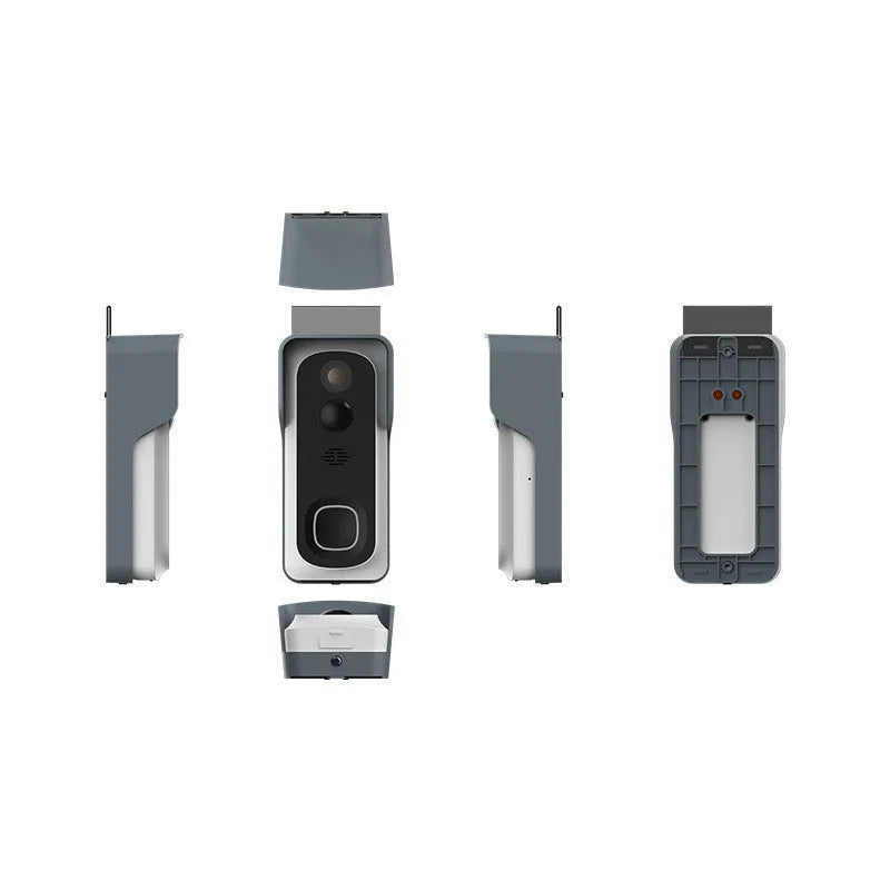 RSH-C600 smart WiFi doorbell camera in grey with HD video and USB 5V power