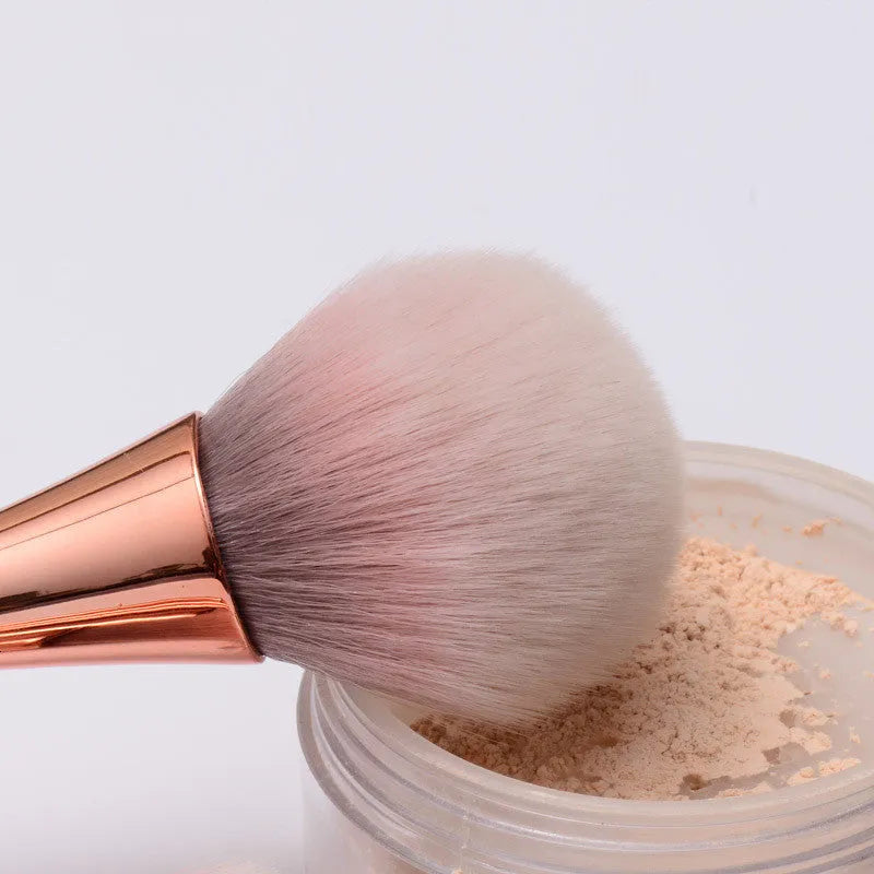 Make-up sponge puff cosmetic blender, 20.5cm total length, 5cm hair length, in red pink rose gold rainbow or black