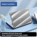 Transparent plastic hard shell case for MacBook Air and Pro laptops in crystal clear finish