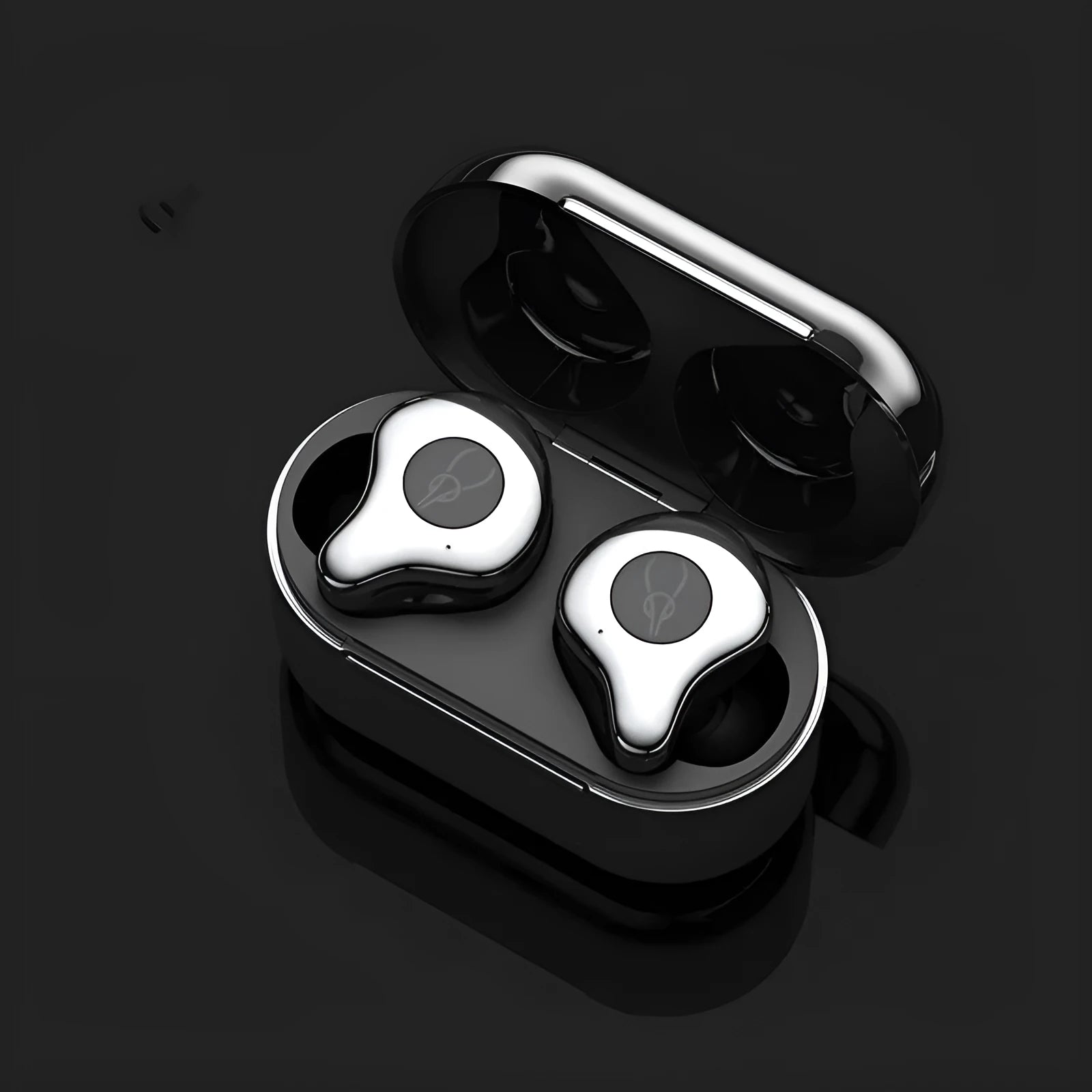 True Wireless Stereo Bluetooth earbuds in a charging case, shown in one of six colour options.