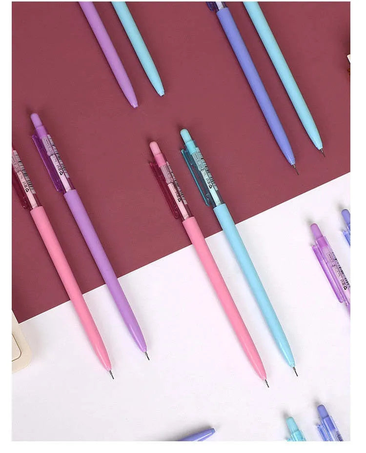 Macron Morandi coloured thin rod mechanical pencil set of 8 pencils in 4 colours with 0.5mm or 0.7mm lead