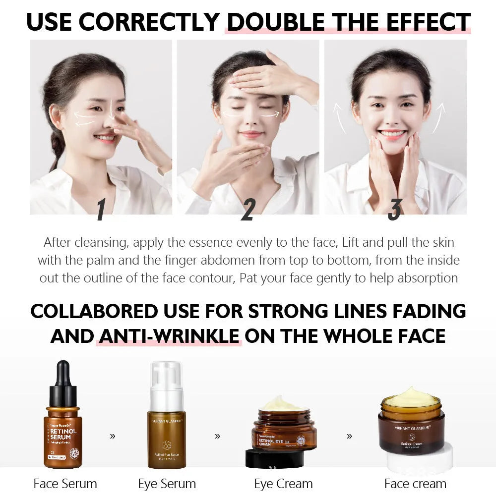 30 ml retinol facial serum bottle for dry lines and fine lines treatment