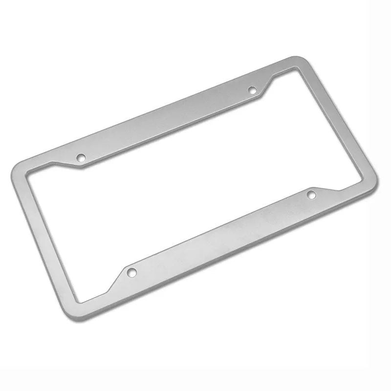 Aluminum alloy and stainless steel license plate frame in one of four colour options